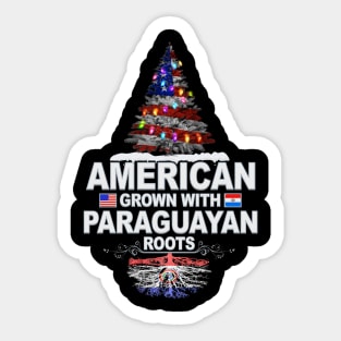 Christmas Tree  American Grown With Paraguayan Roots - Gift for Paraguayan From Paraguay Sticker